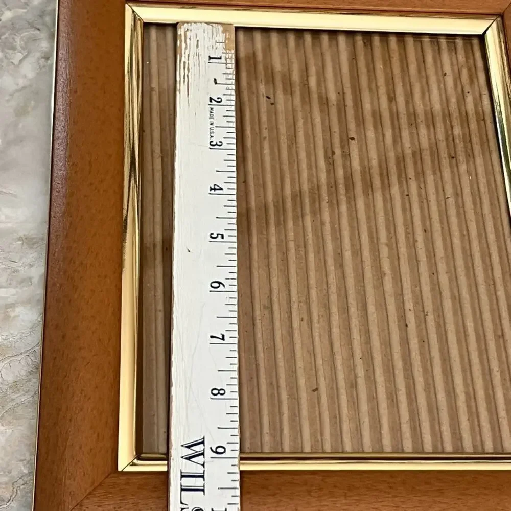 Vintage Medium Picture Photo Frame With Gold Trim Freestanding 9 x 7